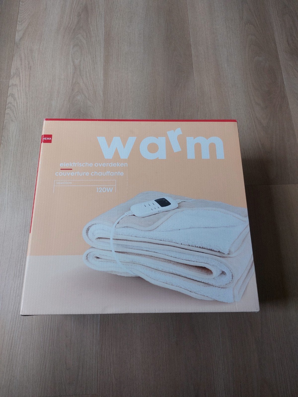 Nieuw HEMA Warmhouddeken 160x130 cm, 120W, Huis en Inrichting, Ophalen, 130 cm, Beige, Nieuw