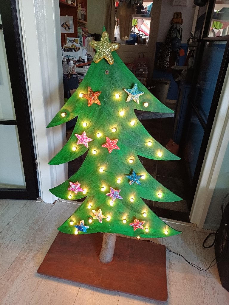 houten kerstboom gebruikt op psz voor kerstverhaal., Diversen, Kerst, Ophalen, Zo goed als nieuw