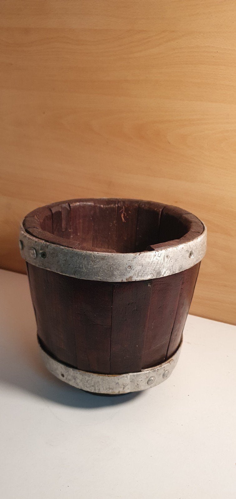 Antieke Kaasmal / Houten Vatje met Metalen Banden, Ophalen of Verzenden