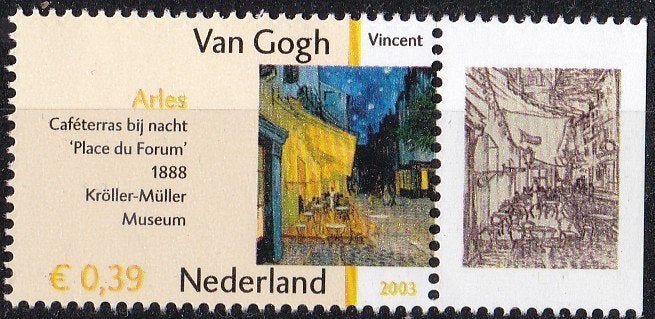 Vincent van Gogh – Caféterras bij nacht - MNH – NVPH2147, Verzenden, Na 1940, Postfris