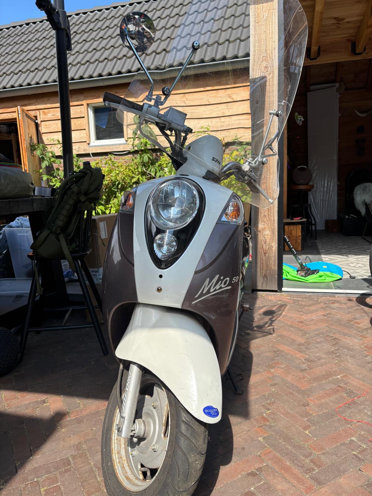 Scooter Sym Mio 50, Gebruikt, Benzine, 50 cc, Maximaal 25 km/u