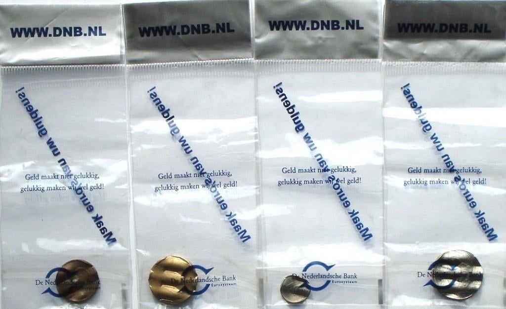 Nederland 4 wokkels (guldentijdperk) in zakjes van DNB, Ophalen of Verzenden, Vóór koninkrijk, 1 gulden