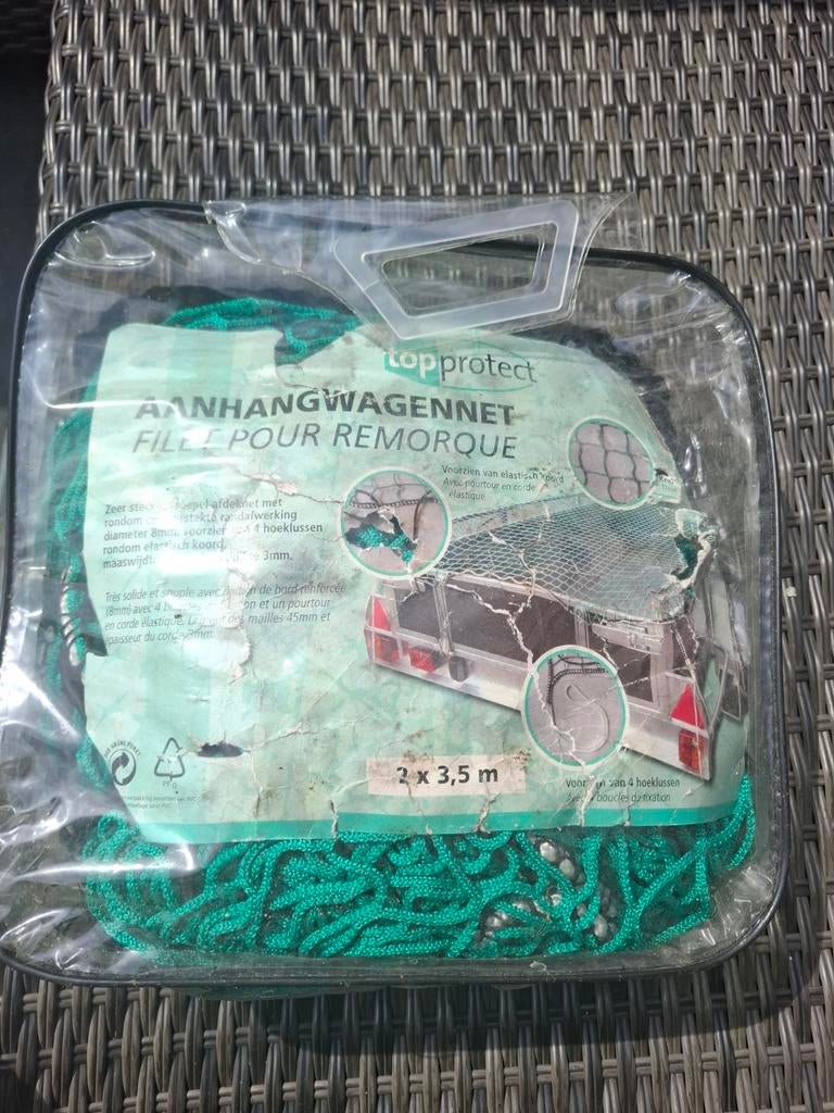 Aanhangwagennet 2x3,5 meter in bewaar etui, Ophalen of Verzenden