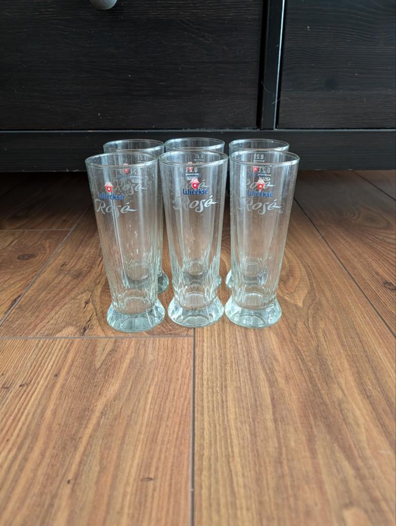 6 Wieckse Rosé bierglazen, Ophalen, Overige merken, Glas, Overige typen
