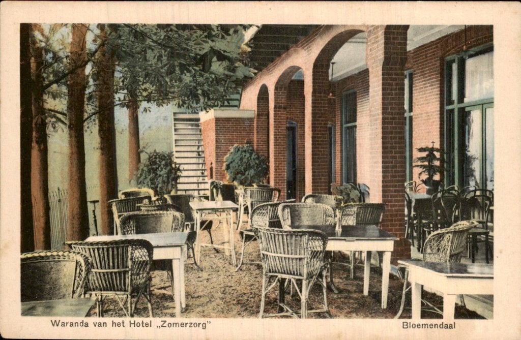 Bloemendaal - Hotel Zomerzorg - Waranda, Ophalen of Verzenden, 1920 tot 1940, Ongelopen, Noord-Holland