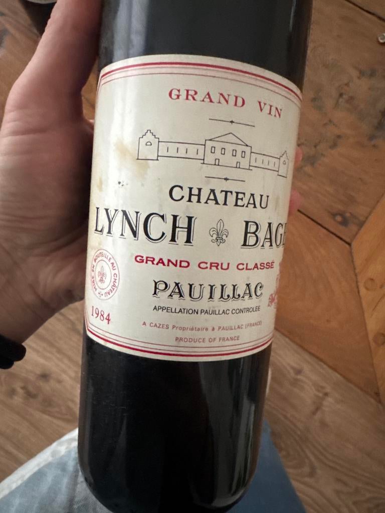 Château Lynch-Bages Pauillac Grand Cru Classé 1984, Verzamelen, Wijnen, Ophalen, Gebruikt, Frankrijk, Rode wijn