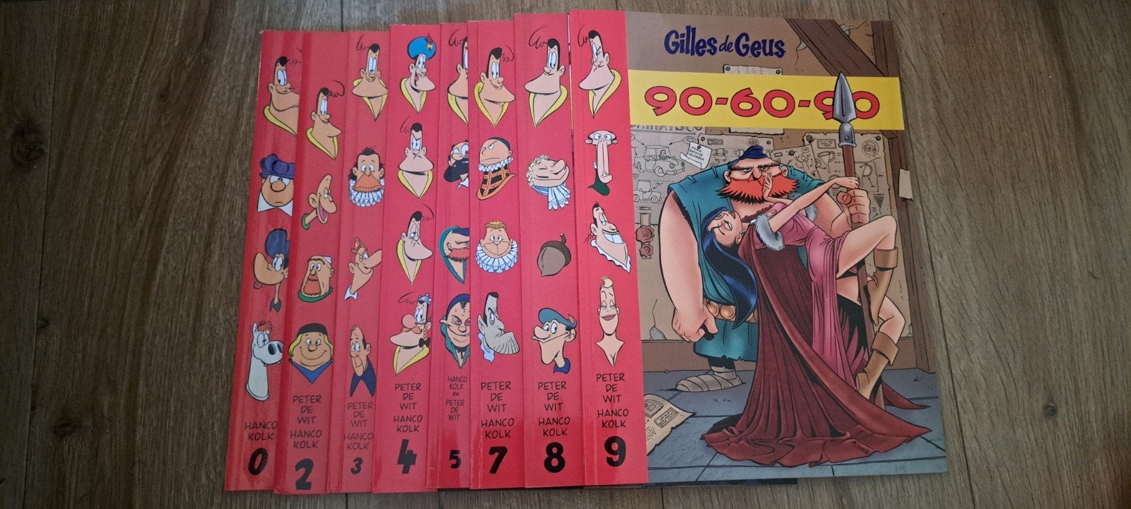 Gilles de Geus stripboeken serie nummer 0 2 3 4 5 7 8 en 9, Complete serie of reeks, Ophalen of Verzenden, Zo goed als nieuw, Peter de Wit, Hanco Kolk