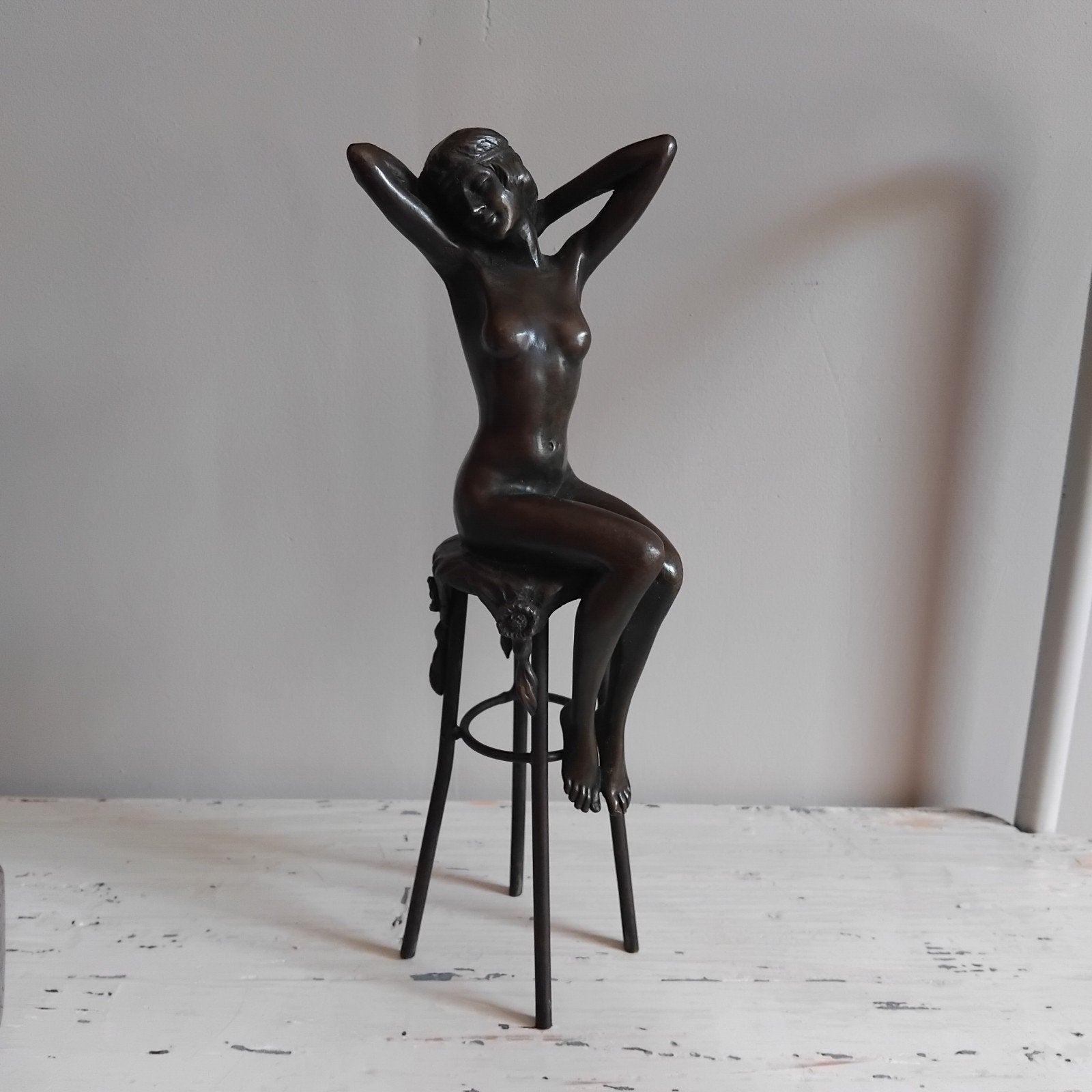 brons art deco naakt, Antiek en Kunst, Kunst | Beelden en Houtsnijwerken, Ophalen of Verzenden