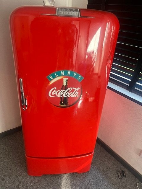 Coca cola vintage koelkast, Ophalen, 100 tot 150 liter, 160 cm of meer, Zonder vriesvak