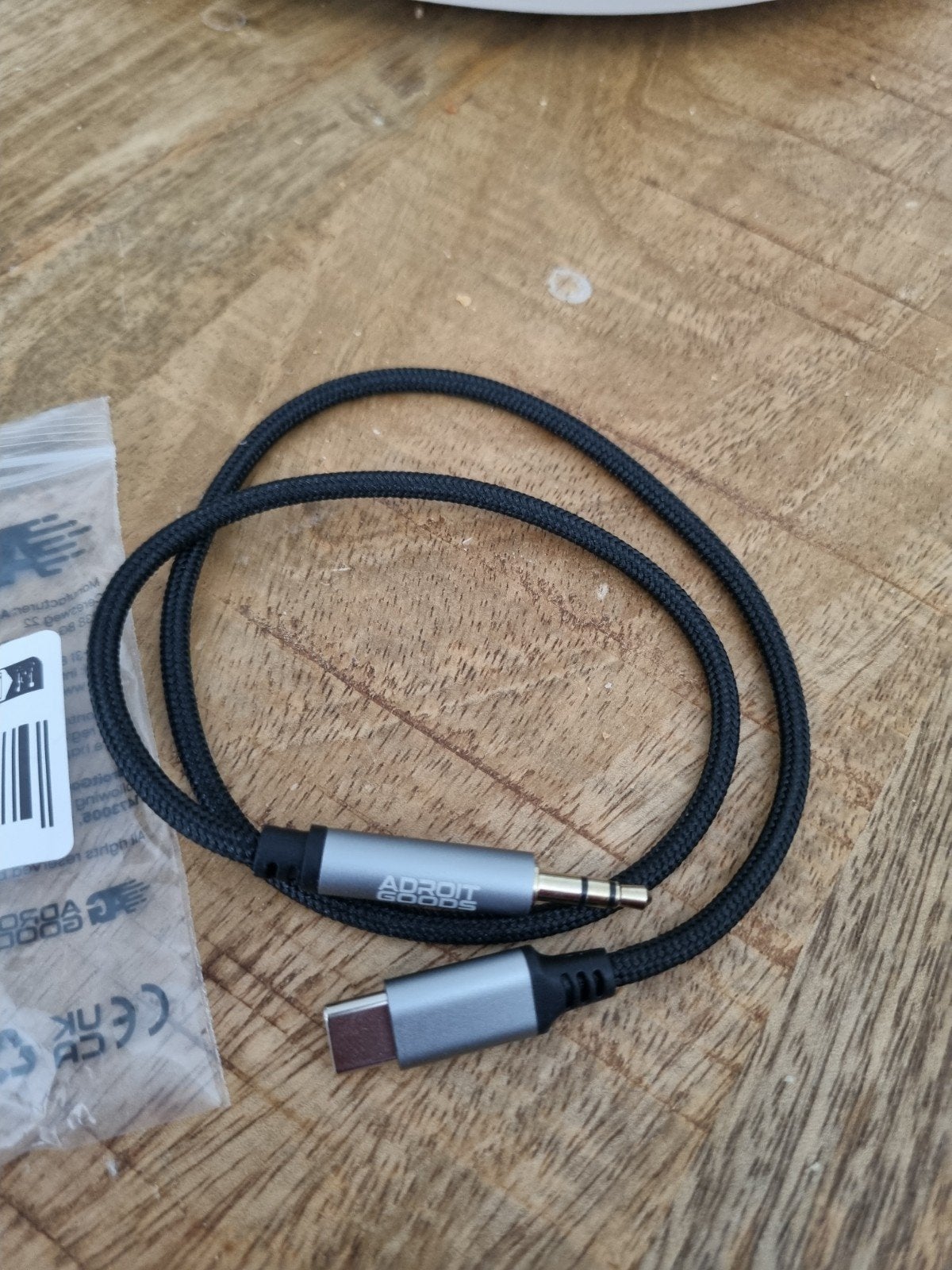 Adroit Goods USB-C naar 3.5mm Jack Audio Kabel, Ophalen of Verzenden, Nieuw, Minder dan 2 meter, Overige kabels
