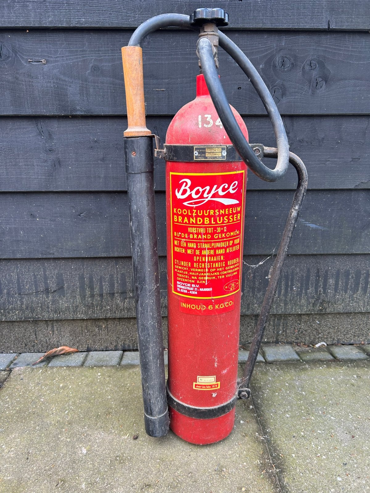 Vintage Boyce Koolzuursneeuw Brandblusser 6 kg, Ophalen, Gebruikt, Brandblusser