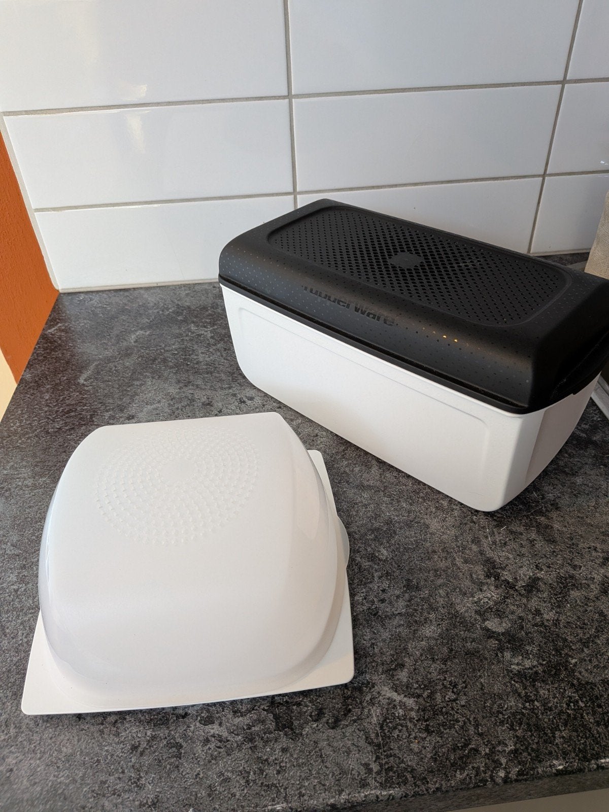 Tupperware brooddoos en kaasdoos met geventileerd deksel, Ophalen, BPA-vrij, Bewaardoos, Wit
