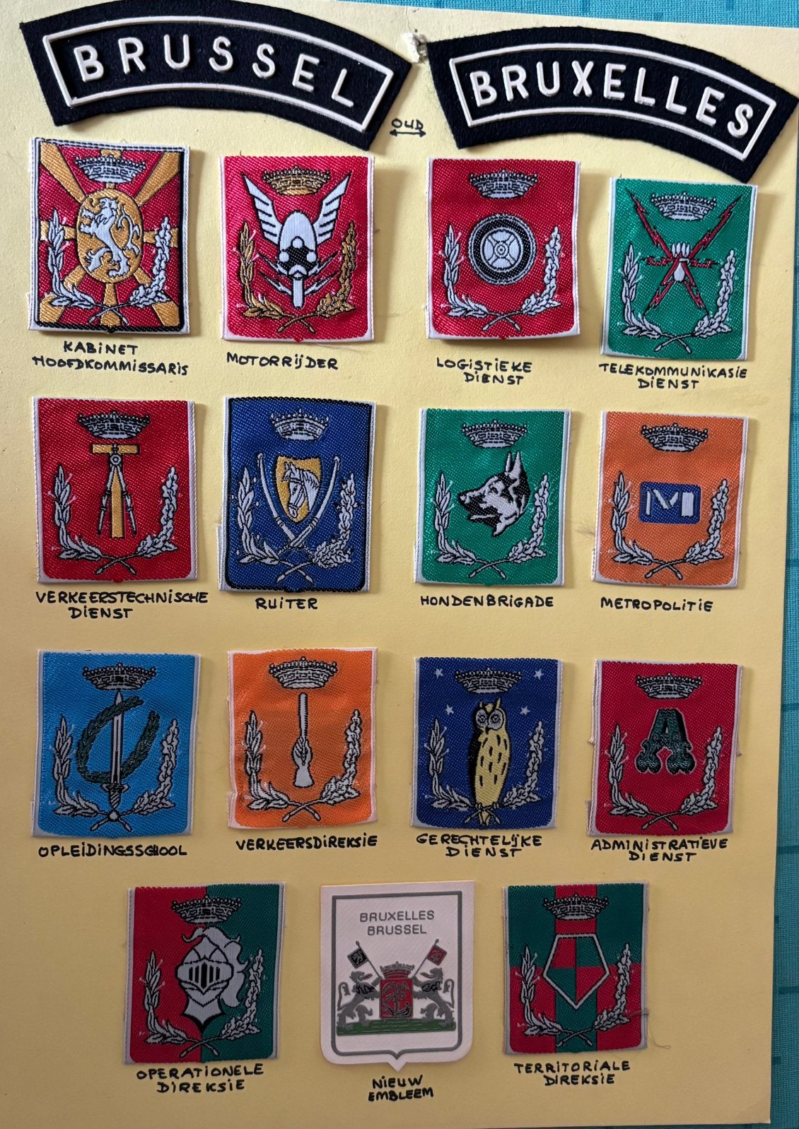 Politie Brussel, Verzamelen, Militaria | Algemeen, Ophalen of Verzenden, Overige soorten, Overige gebieden, Embleem of Badge