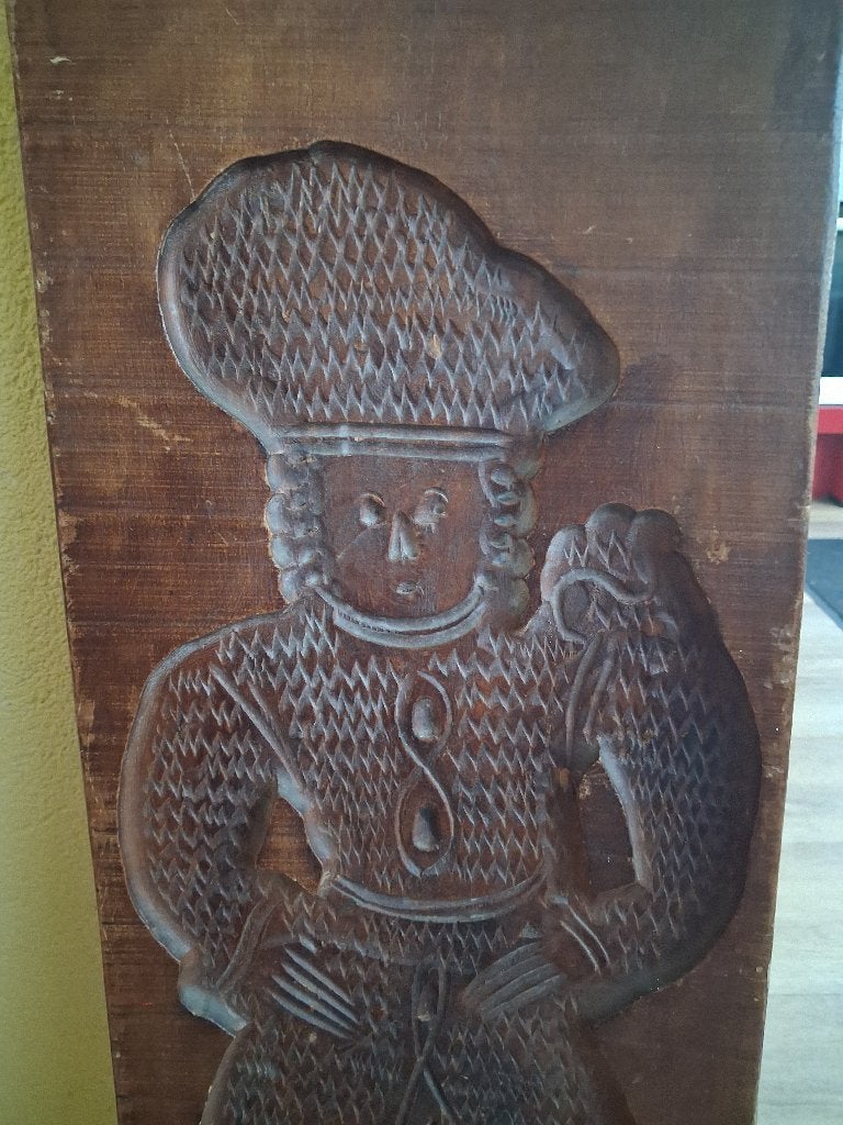 Grote oude speculaas of koekplank, Ophalen