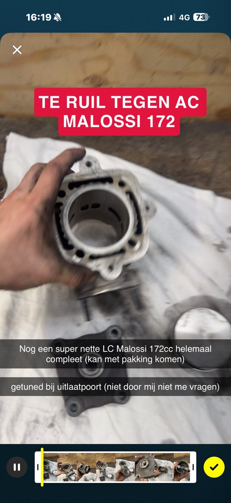 Malossi 172cc cilinder AC en LC, Piaggio, G, G, G