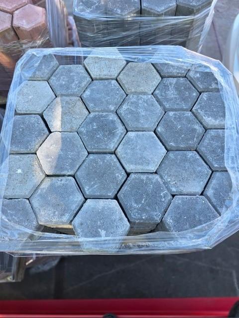 Zeskant hexagon tegels. ACTIE!! €19 m2, Ophalen of Verzenden, Nieuw, Beton, Terrastegels