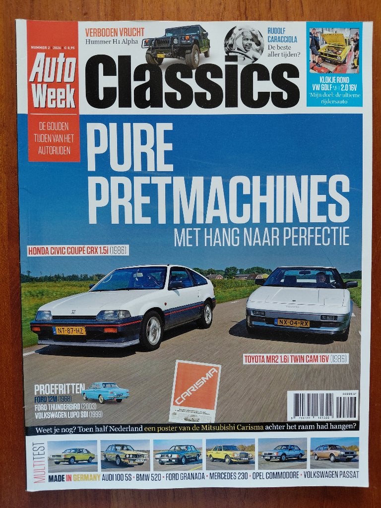 Autoweek Classics 2 2026 Honda Civic Coupé CRX, Toyota MR2, Verzenden, Nieuw, Honda