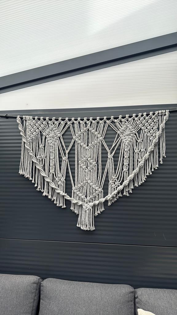 Macrame grijs heel leuk voor op je tuim, Ophalen, Zo goed als nieuw