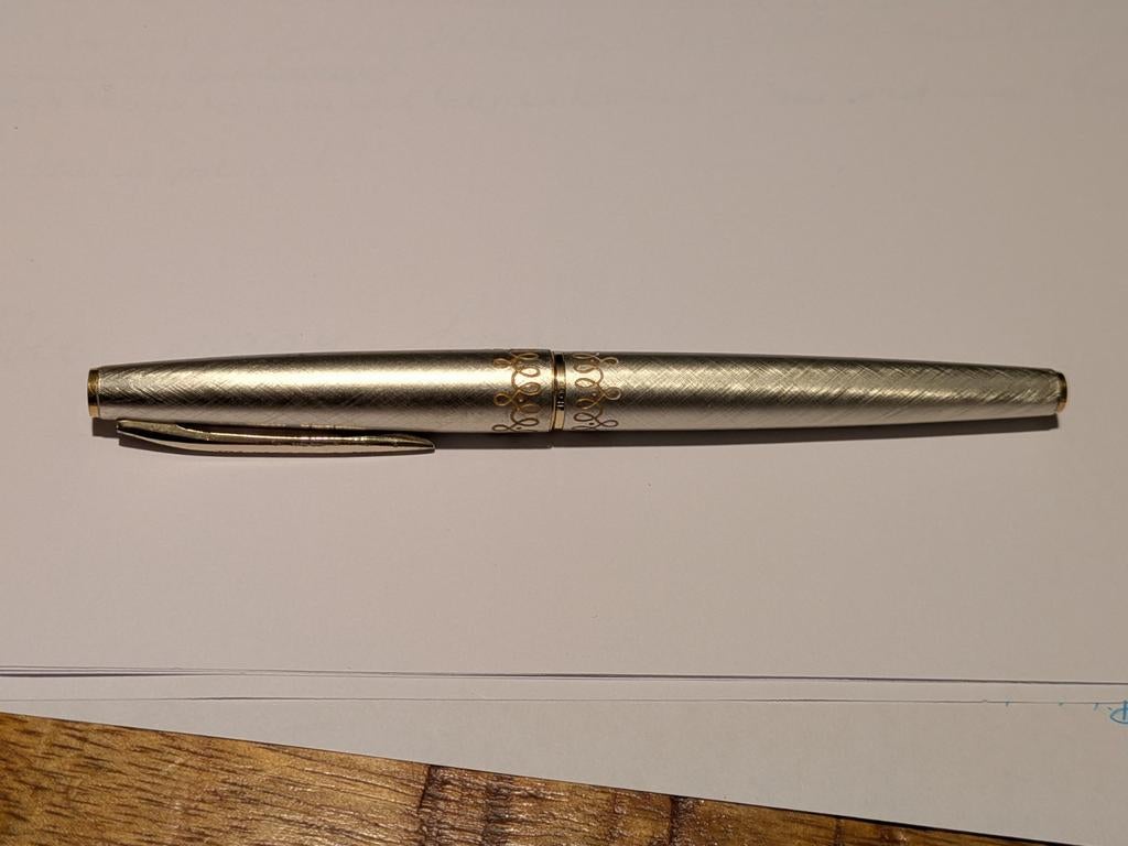 Pilot Lady White 18k 750 F nib vintage vulpen, Ophalen of Verzenden, Gebruikt, Vulpen, Overige merken