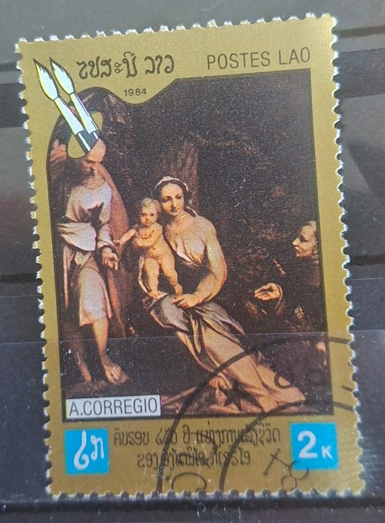 Postzegel - Laos - Gestempeld - (B2-P10) (W60), Ophalen of Verzenden, Gestempeld, Zuidoost-Azië