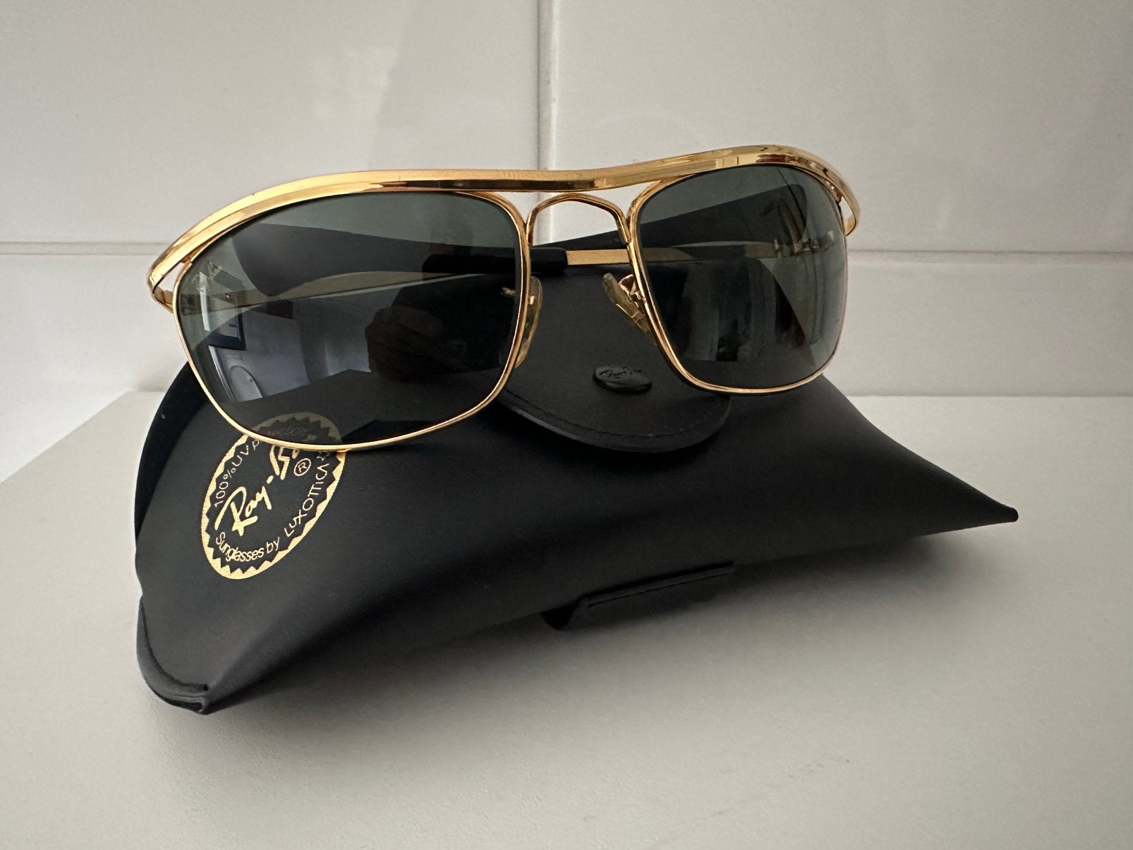 RAY BAN “ Easy Rider “ Olympian zonnebril, Ophalen of Verzenden, Zo goed als nieuw, Groen, Ray-Ban