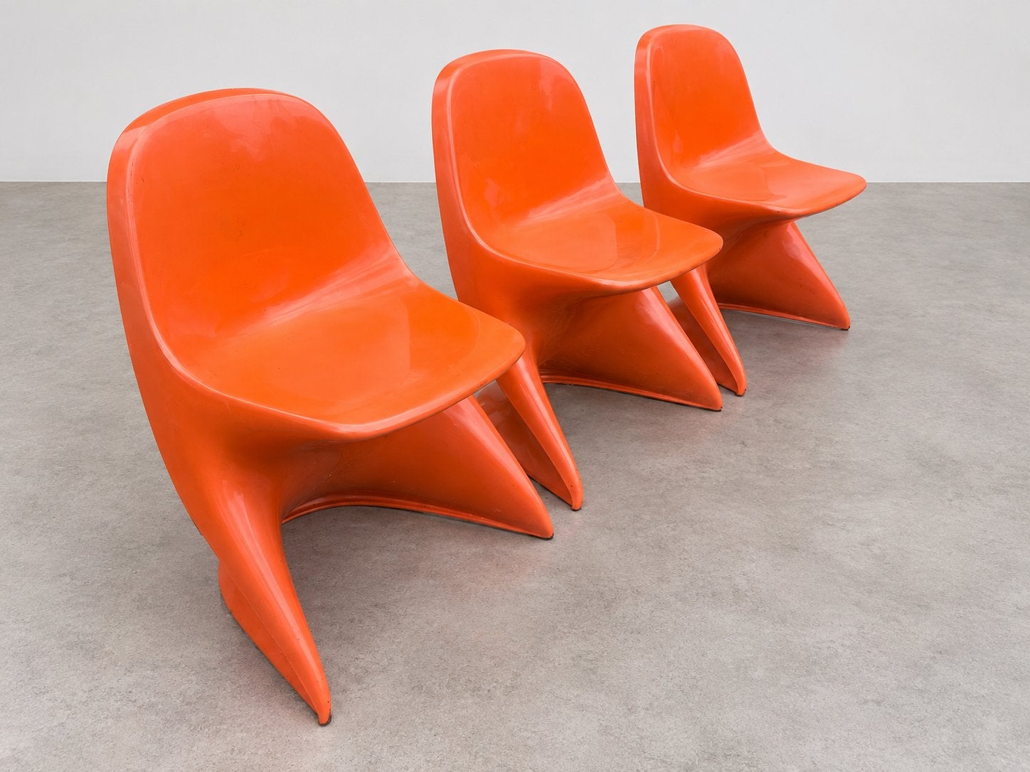 Set 3 Casala Casalino stoelen – Alexander Begge – 1978, Kunststof, Gebruikt, Overige kleuren, Drie