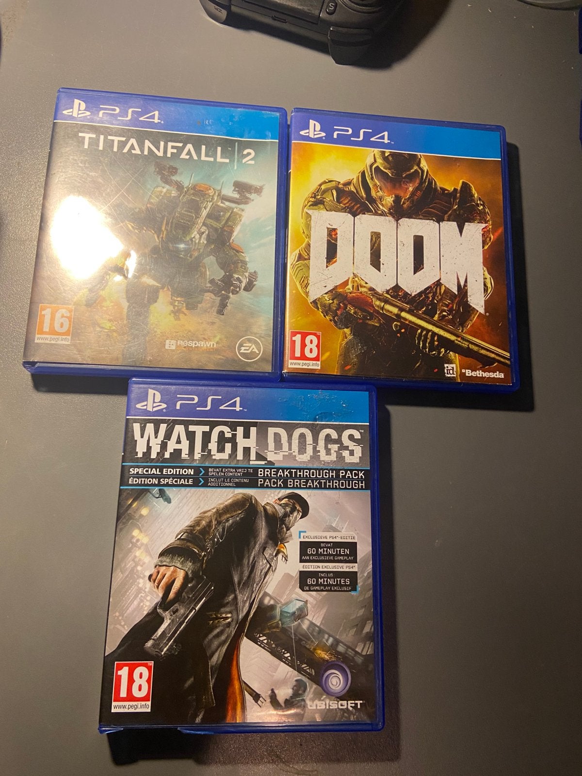 Titanfall 2, doom en watchdogs. playstation 4 games, Vanaf 18 jaar, 1 speler, Zo goed als nieuw, Ophalen