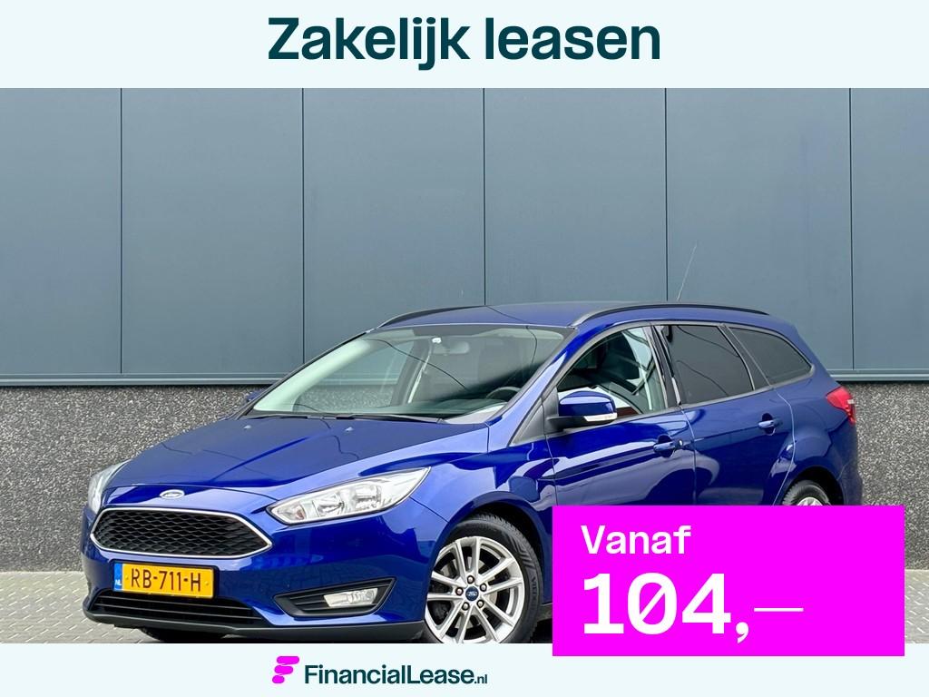 Ford Focus Wagon 1.0 Lease Edition Dealer onderhouden NAP, Gebruikt, Blauw, Origineel Nederlands, Handgeschakeld