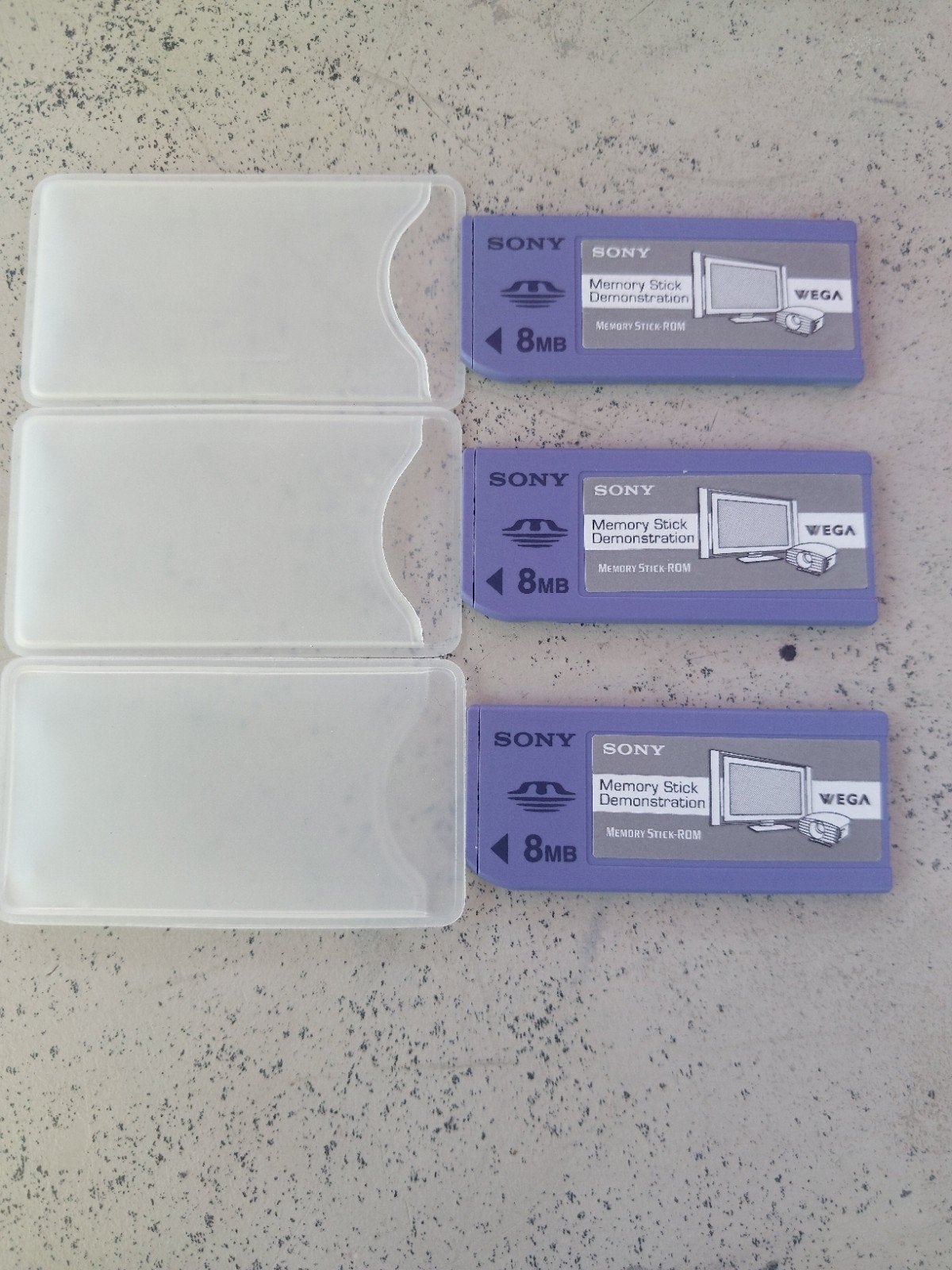 3x Sony Memory Stick Demonstration 8MB - Zeldzaam!, Overige apparaten, Memory stick, Zo goed als nieuw, Sony