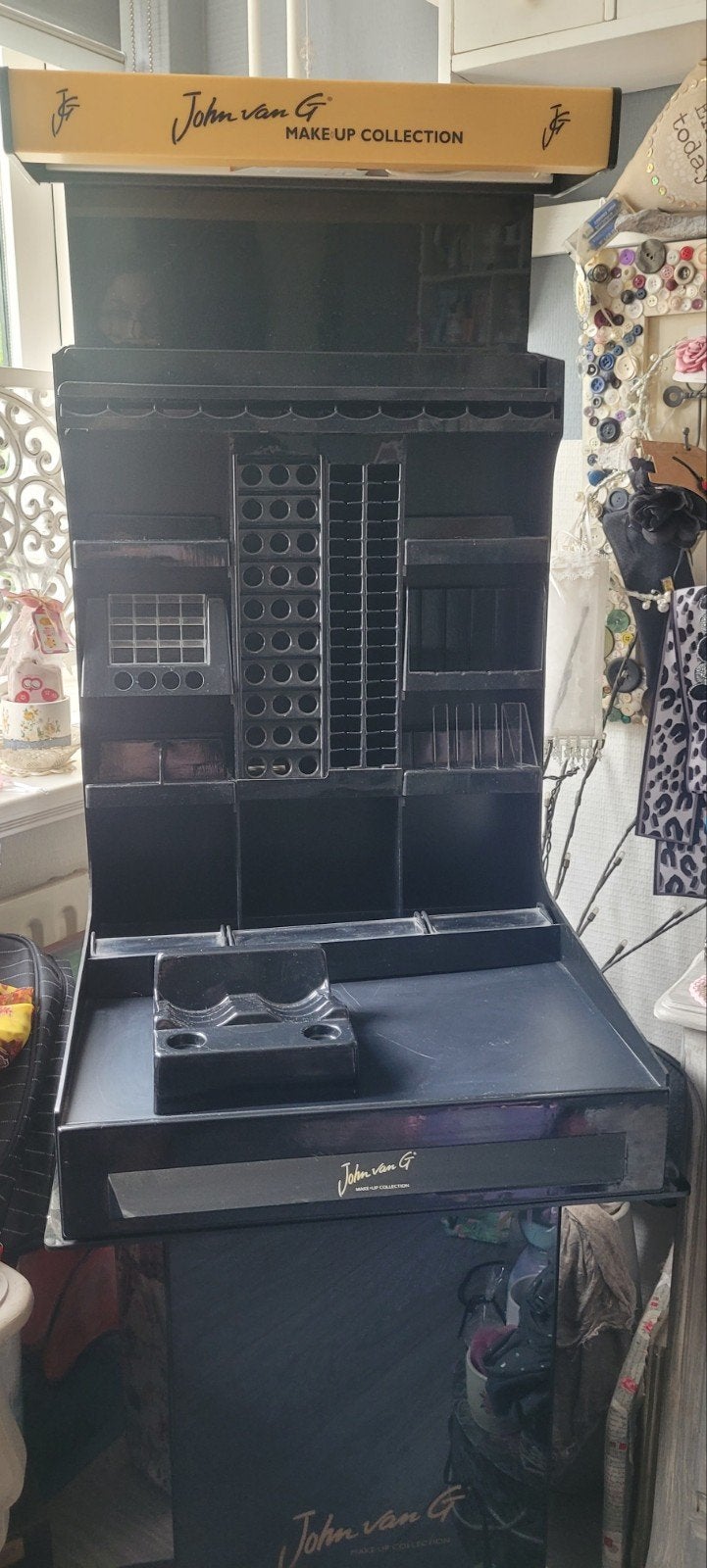 John van G Make-up Collection Display - Zwart, Ophalen of Verzenden, Zo goed als nieuw, Zwart, Gehele gezicht