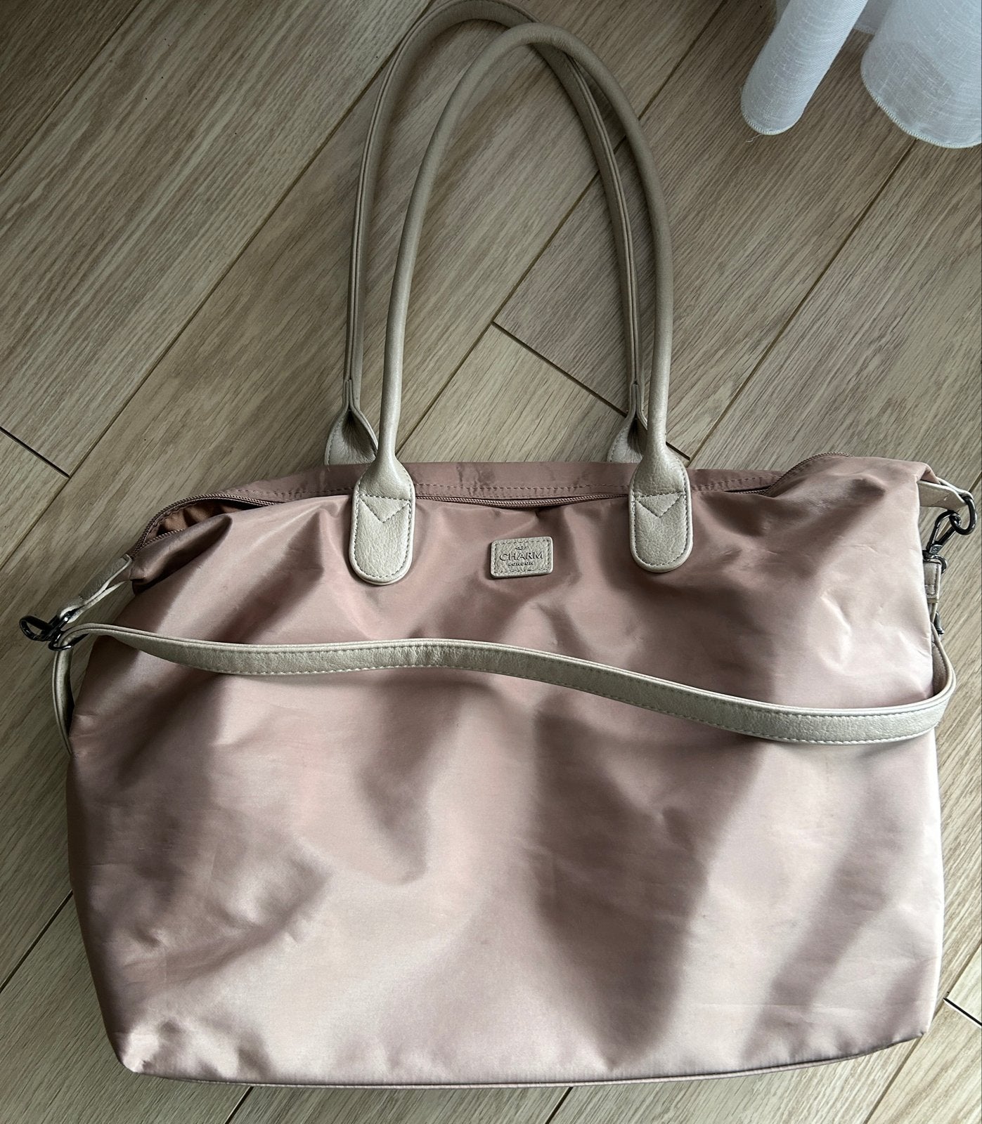 Charm London Buckingham shopper met 15.6 inch laptopvak L ta, Sieraden, Tassen en Uiterlijk, Ophalen, Zo goed als nieuw, Beige