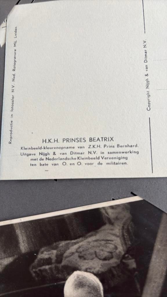 Ansicht kaart beatrix voor kleinbeeld vereniging militairen, Ophalen of Verzenden, Landmacht, Nederland, Foto of Poster