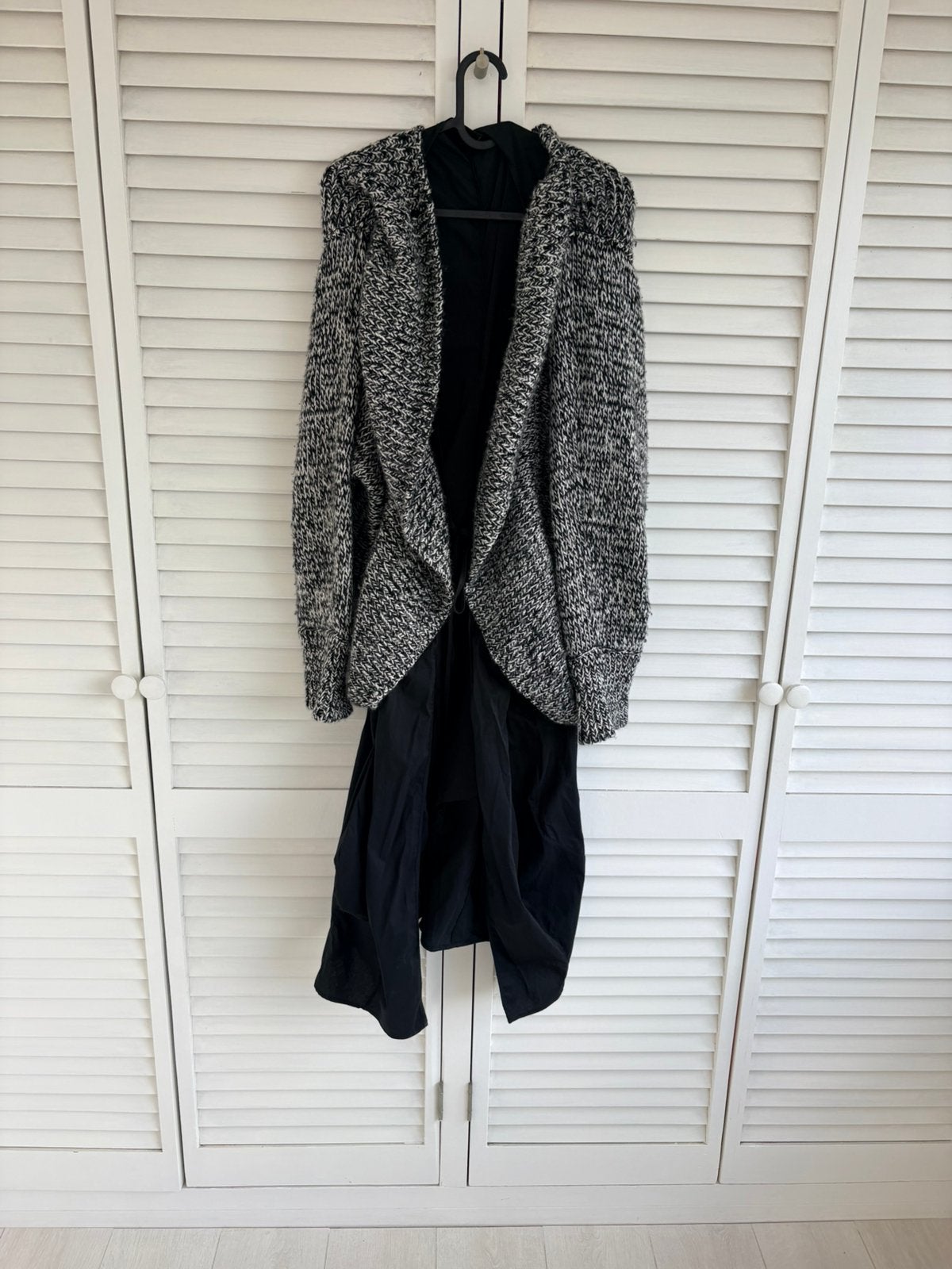 Hebbeding builenjurk jas wol zwart wit, Overige kleuren, Maat 46/48 (XL) of groter, Ophalen of Verzenden, Lange mouw