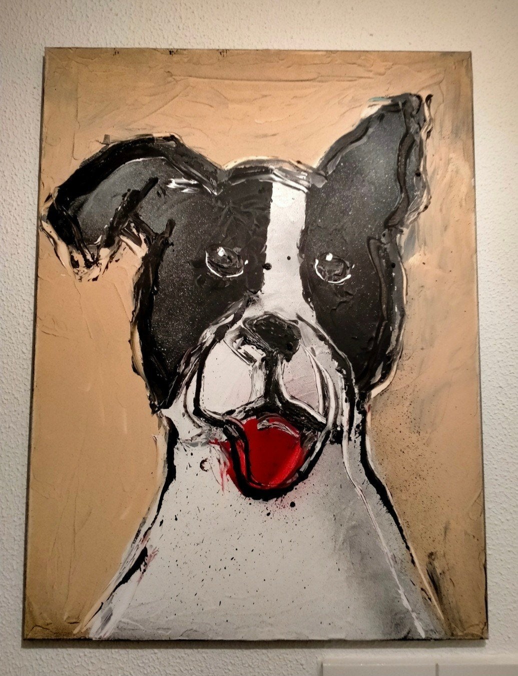 schilderij border collie, Ophalen of Verzenden, Overige typen
