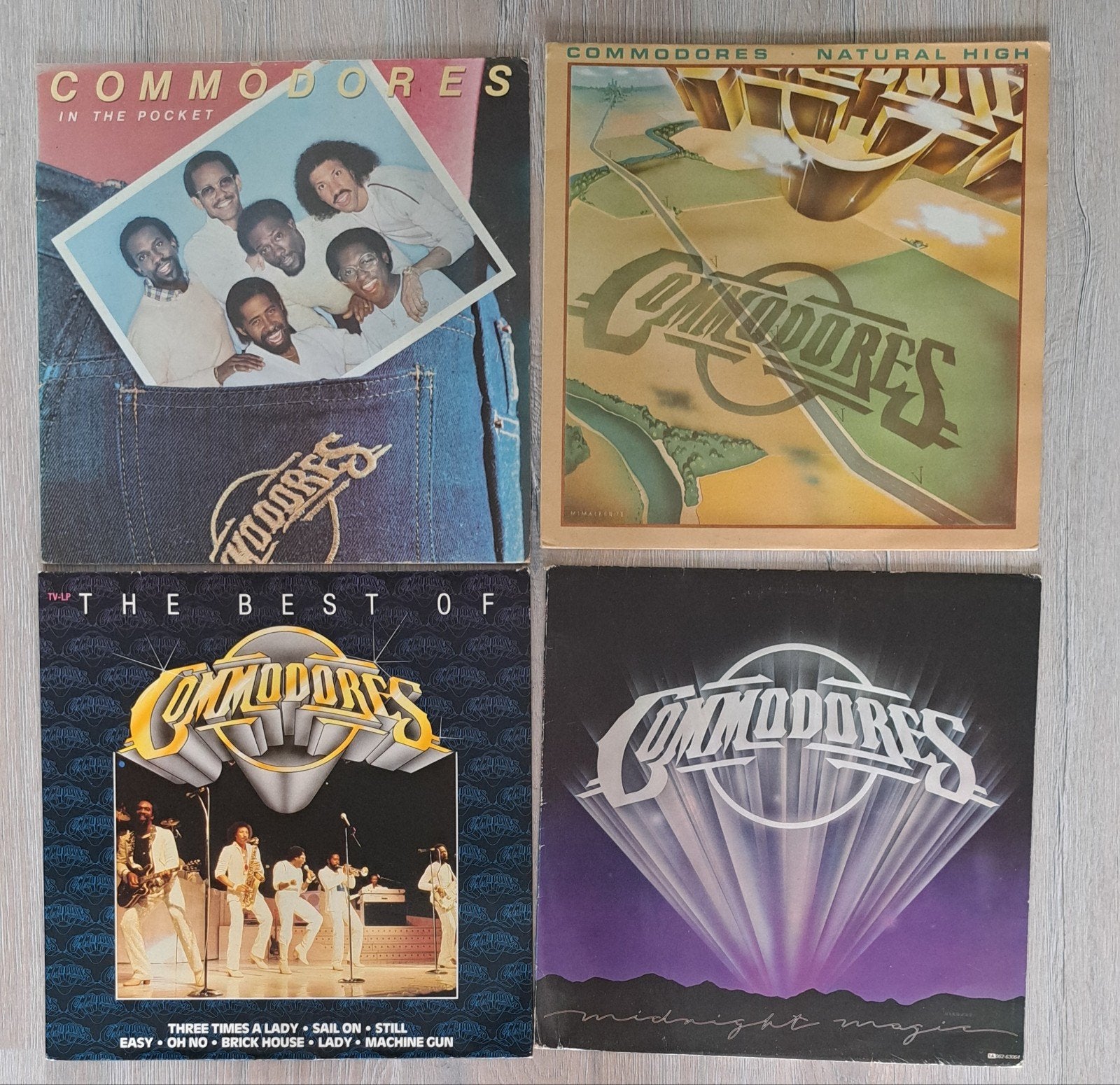 4x LP Commodores - In The Pocket, Natural High, Midnig, Cd's en Dvd's, Ophalen of Verzenden, Gebruikt, 12 inch