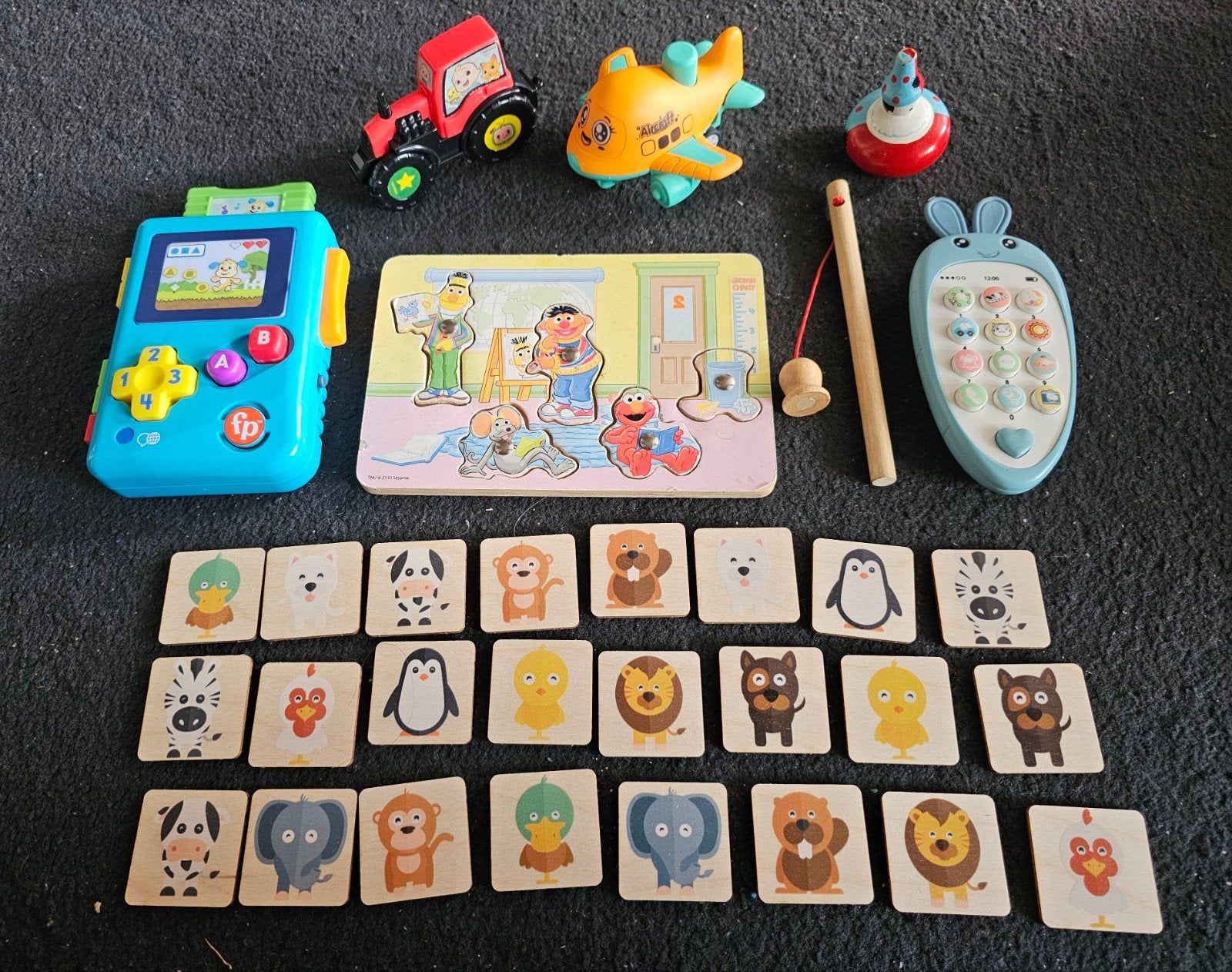 Baby peuter speelgoed memorie gameboy magneet visspel mobiel, Kinderen en Baby's, Ophalen of Verzenden, Mobiel, Met licht