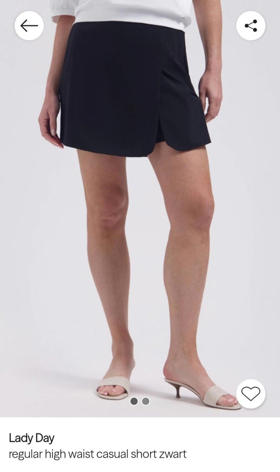 Te koop, Lady Day skort zwart, L, Lady Day, Ophalen of Verzenden, Zo goed als nieuw, Zwart