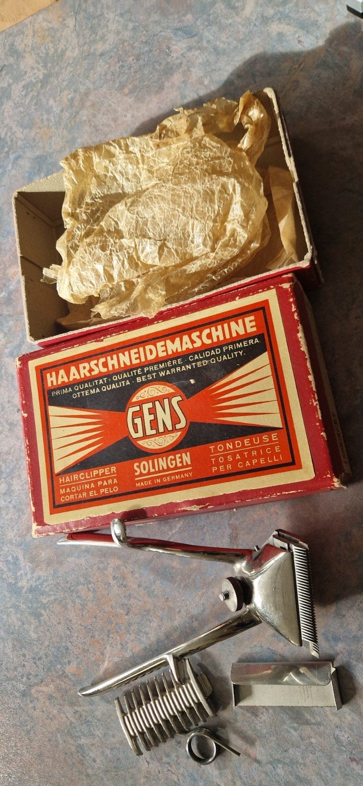 Vintage GENS Haarsnijmachine Solingen - Made in Germany, Ophalen of Verzenden