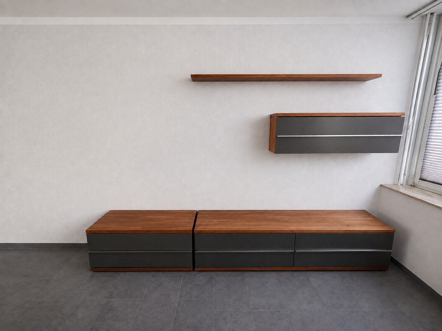 Goossens wandmeubel / tv-meubel – complete set, Ophalen, Zo goed als nieuw, 25 tot 50 cm, Minder dan 150 cm