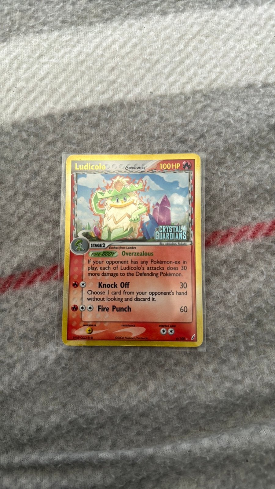 STAMPED Ludicolo Delta Species EX Crystal Guardians 6/100, Ophalen of Verzenden, Zo goed als nieuw