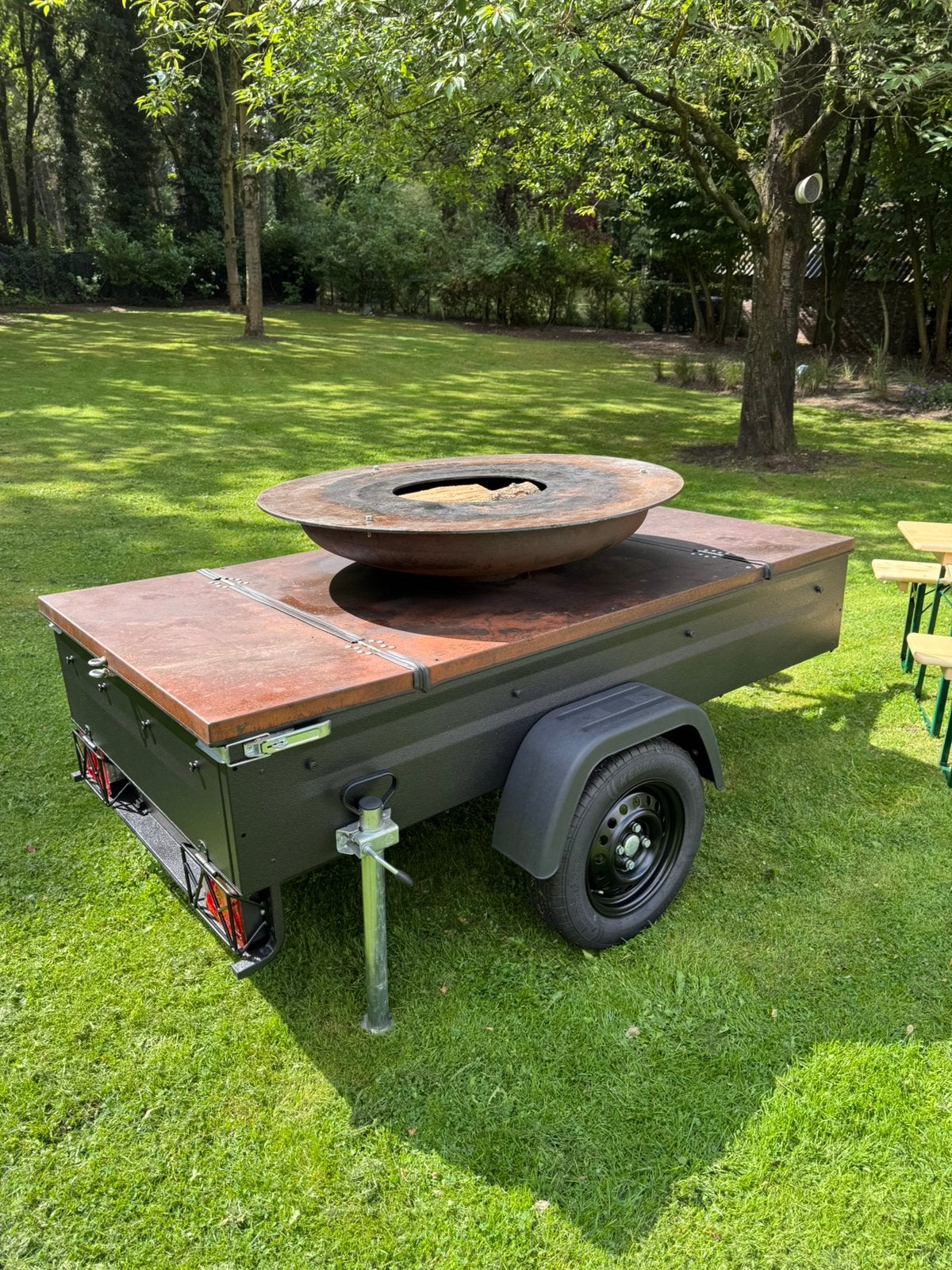 Plancha / BBQ aanhanger te huur! – compleet verzorgd, ., Ophalen of Verzenden, Zo goed als nieuw, .