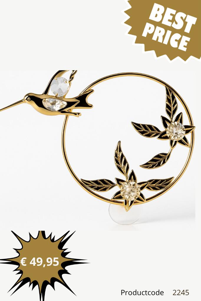 Vergulde Kristallen Beeldjes Cadeau & Decoratie vanaf €32,95, Mvm detailhandel, Overige materialen, Pjmink@casema.nl, Nieuw