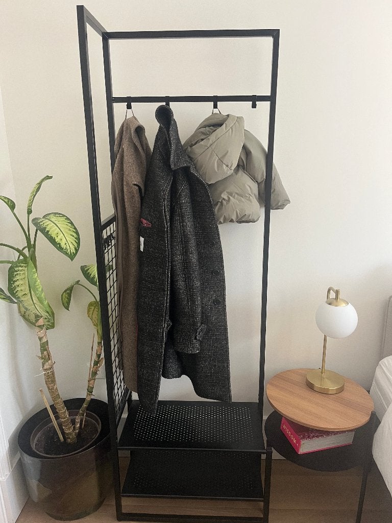 Coat Rack and shoe bench, Ophalen, Zo goed als nieuw, Metaal, Staande kapstok