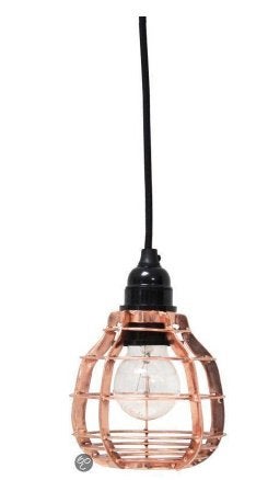 3 stuks - Hkliving Lab lamp Hanglamp met pendel Koper Rose, Huis en Inrichting, Lampen | Hanglampen, Ophalen of Verzenden, Metaal