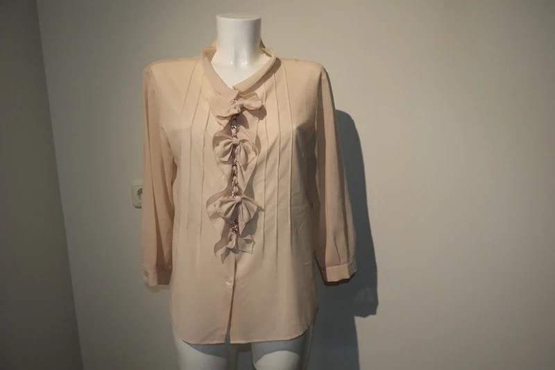 Dolce & Gabbana licht roze blouse top ketting strikjes It 42