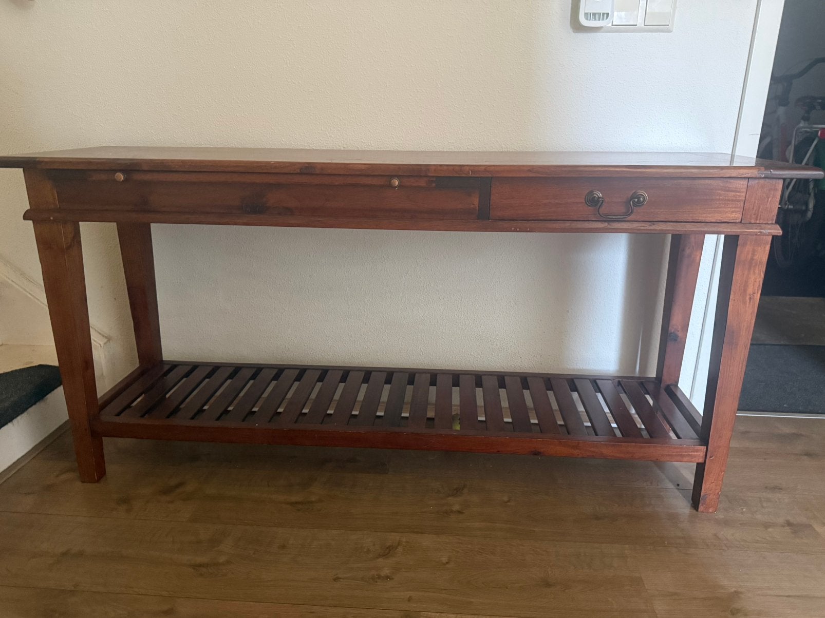 Kersenhouten sidetable, Huis en Inrichting, Ophalen, 100 tot 150 cm, Zo goed als nieuw, 25 tot 50 cm