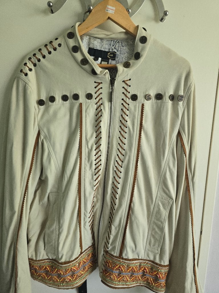 jasje Roberto Cavalli, Kleding | Heren, Ophalen, Maat 52/54 (L), Beige, Zo goed als nieuw
