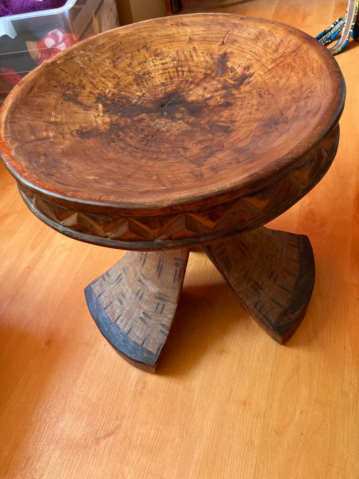 Bijzonder tafeltje, spel tafel teakhout afrikaans, Ophalen, Gebruikt, 50 tot 100 cm, Afrikaans