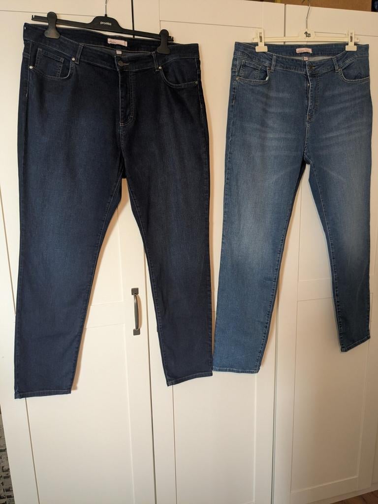 2 Nieuwe spijkerbroeken maat 48., Kleding | Dames, Ophalen, Nieuw, Blauw