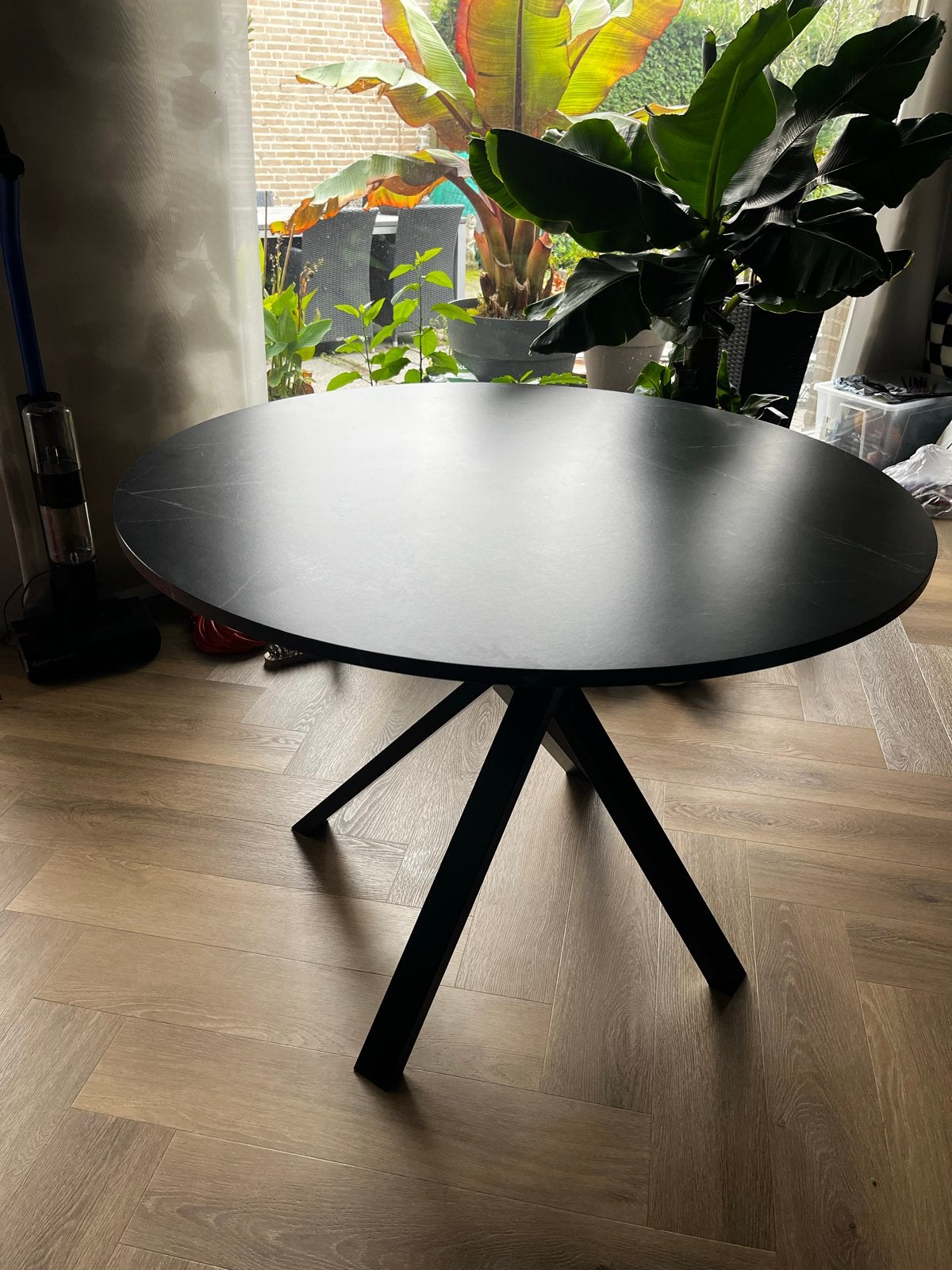 IKEA MARIEDAMM Ronde Eettafel incl 4 stoelen, Huis en Inrichting, Ophalen, Overige materialen, 100 tot 150 cm, Rond